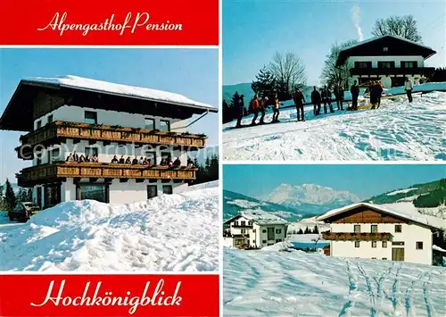 AK / Ansichtskarte Niedernfritz Alpengasthof Pension Hochkoenigblick Skikurs Kat. Huettau