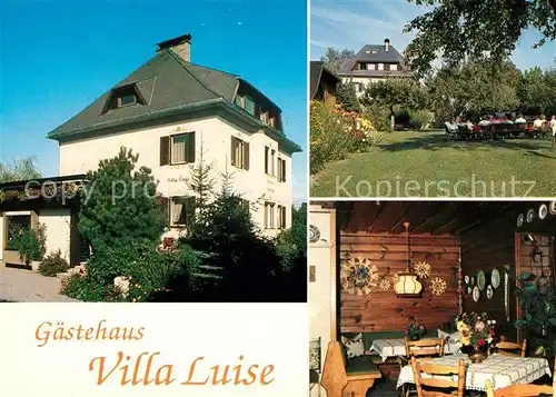 AK / Ansichtskarte Faak am See Finkenstein Gaestehaus Villa Luise Garten Gaststube Kat. Finkenstein am Faaker See