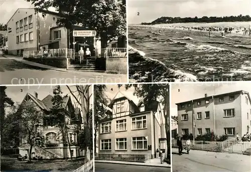 AK / Ansichtskarte Heringsdorf Ostseebad Usedom FDGB Heim Parkhaus Haus Neptun Haus Seestern Strand Kat. Heringsdorf