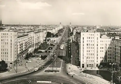 AK / Ansichtskarte Berlin Fliegeraufnahme Karl Marx Allee Kat. Berlin