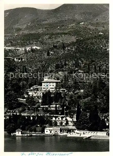 AK / Ansichtskarte Fasano di Gardone Fliegeraufnahme Hotel Villa del Sogno Kat. Brescia