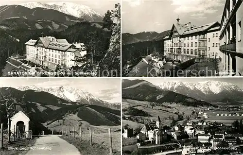 AK / Ansichtskarte Strengberg Sanatorium Liegehallen Kapelle Puchberg Schneeberg Kat. Strengberg