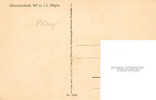 AK / Ansichtskarte Obertiefenbach Bayern Gesamtansicht mit Alpenpanorama Kat. Oberstdorf