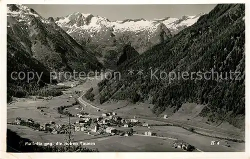 AK / Ansichtskarte Mallnitz Kaernten gegen Hohe Tauern