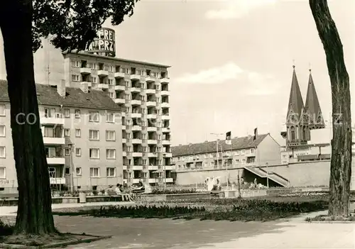 AK / Ansichtskarte Frankfurt Oder Hochhaus Grosse Oderstrasse Friedenskirche Kat. Frankfurt Oder