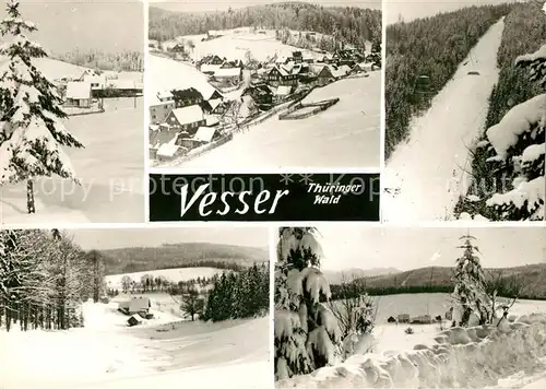 AK / Ansichtskarte Vesser Rennsteig Winterlandschaft Kat. Schmiedefeld Rennsteig