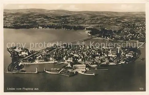 AK / Ansichtskarte Lindau Bodensee Fliegeraufnahme Kat. Lindau (Bodensee)