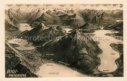 AK / Ansichtskarte Rigi Kulm Rigi Panoramakarte Kat. Rigi Kulm