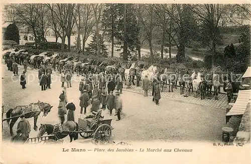 AK / Ansichtskarte Le Mans Sarthe Place des Jacobins Marche aux Chevaux Kat. Le Mans