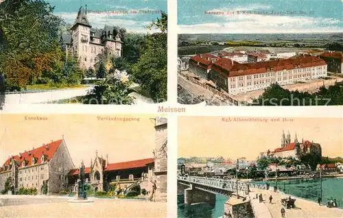 AK / Ansichtskarte Meissen Elbe Sachsen Waldschloesschen Stadtpark Kaserne Kornhaus Albrechtsburg Dom Elbebruecke Kat. Meissen