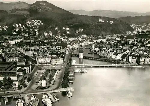 AK / Ansichtskarte Luzern LU Fliegeraufnahme Waldhotel Chateau Kat. Luzern