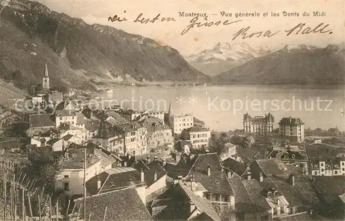 AK / Ansichtskarte Montreux VD Vue generale et les Dents du Midi Kat. Montreux