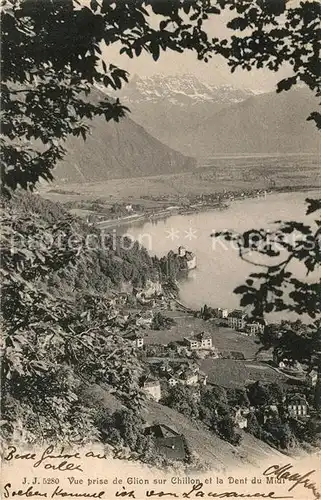 AK / Ansichtskarte Glion sur Chillon et la Dent du Midi Kat. Glion