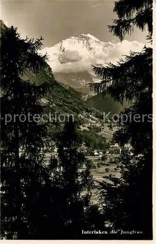 AK / Ansichtskarte Interlaken BE mit Jungfrau Kat. Interlaken