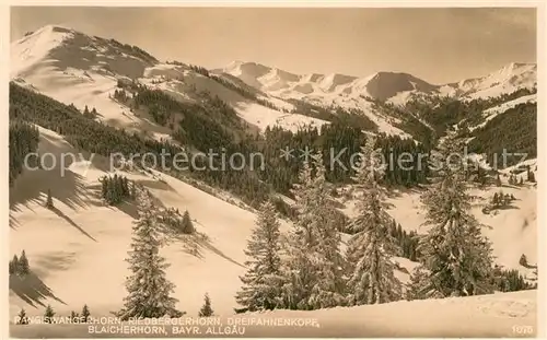 AK / Ansichtskarte Rangiswangerhorn mit Friedbergerhorn Dreifahnenkopf Blaicherhorn Kat. Ofterschwang