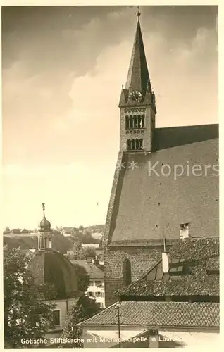 AK / Ansichtskarte Laufen Salzach Gotische Stiftskirche mit Michaelskapelle Kat. Laufen