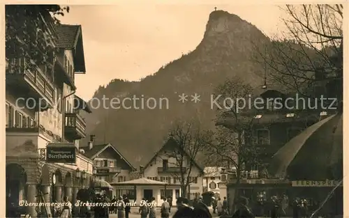 AK / Ansichtskarte Oberammergau Strassenpartie mit Kofel Kat. Oberammergau