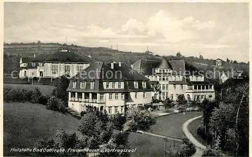 AK / Ansichtskarte Bad Gottleuba Berggiesshuebel Heilstaette der LVA Sachsen Frauenhaeuser und Vortragssaal Kat. Bad Gottleuba Berggiesshuebel