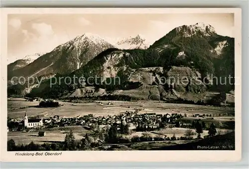 AK / Ansichtskarte Bad Oberdorf mit Hintersteiner Bergen Breitenberg Rotspitze Imberger Horn Kat. Bad Hindelang