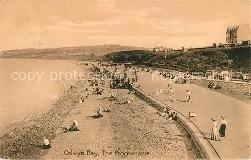 AK / Ansichtskarte Colwyn Bay Promenade Beach Kat. Colwyn