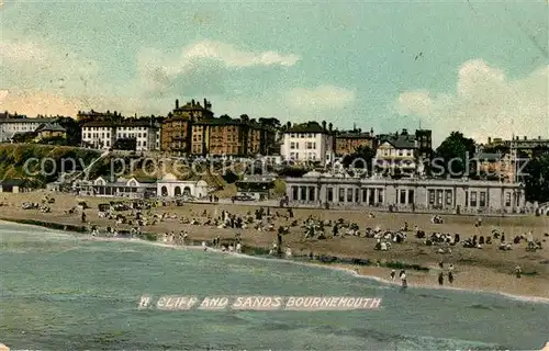 AK / Ansichtskarte Bournemouth UK West Cliff and Sands Beach Kat. Bournemouth