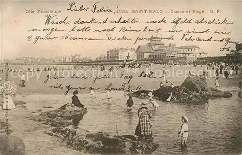 AK / Ansichtskarte Saint Malo Ille et Vilaine Bretagne Casino et Plage Kat. Saint Malo