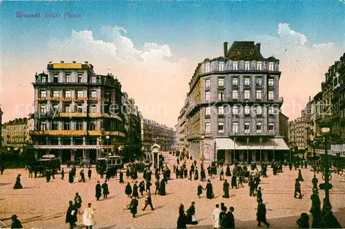 AK / Ansichtskarte Bruessel Bruxelles Beurs Plaats Boersenplatz Kat. 