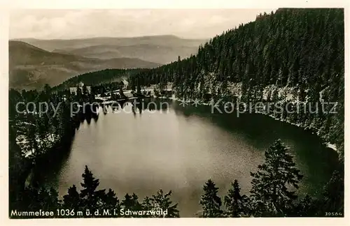 AK / Ansichtskarte Mummelsee Panorama Blick ueber den See Schwarzwald Kat. Seebach