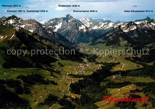 AK / Ansichtskarte Kleinwalsertal Vorarlberg Fliegeraufnahme Kat. Mittelberg