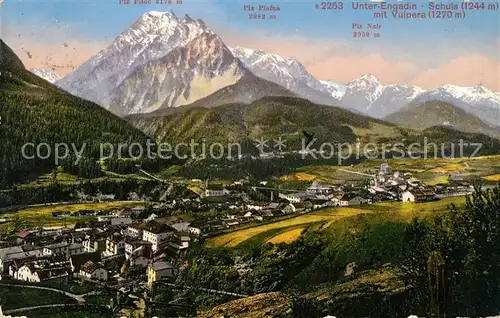 AK / Ansichtskarte Unterengadin GR Schuls mit Vulpera Alpenpanorama Kat. St Moritz