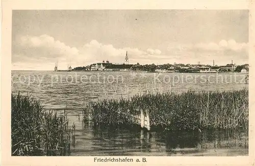 AK / Ansichtskarte Friedrichshafen Bodensee Ansicht vom Seeufer aus Kat. Friedrichshafen