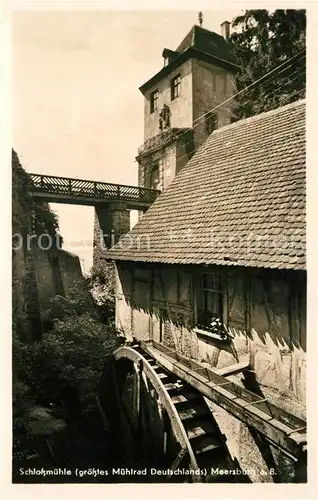 AK / Ansichtskarte Meersburg Bodensee Schlossmuehle groesstes Muehlrad Deutschlands Kat. Meersburg