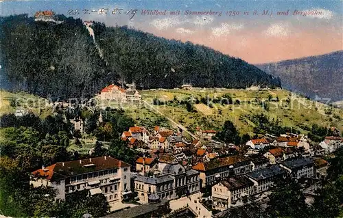 AK / Ansichtskarte Wildbad Schwarzwald Sommerberg Bergbahn Kat. Bad Wildbad