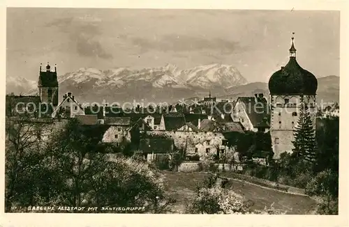 AK / Ansichtskarte Bregenz Bodensee Altstadt Saentisgruppe