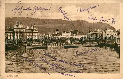 AK / Ansichtskarte Bregenz Bodensee Hafen 