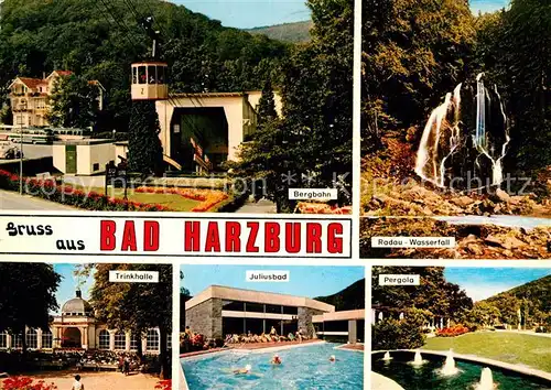 AK / Ansichtskarte Bad Harzburg Bergbahn Radau Wasserfall Pergola Kat. Bad Harzburg