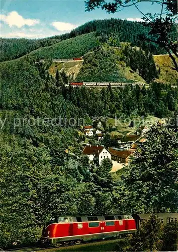 AK / Ansichtskarte Triberg Schwarzwald Dreibahnlinie Bachjoerg  Kat. Triberg im Schwarzwald