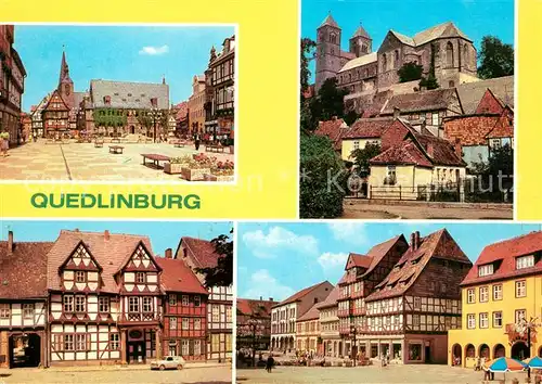 AK / Ansichtskarte Quedlinburg Rathaus Am Dom Klopstockhaus Am Markt Kat. Quedlinburg