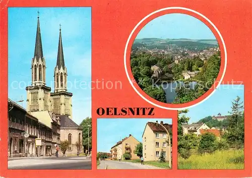 AK / Ansichtskarte Oelsnitz Vogtland Adorfer Strasse Panorama Strasse des Friedens Schloss Voigtsberg Kat. Oelsnitz Vogtland