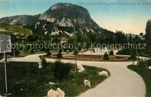 AK / Ansichtskarte Singen Hohentwiel Stadtgarten Hohentwiel Kat. Singen (Hohentwiel)