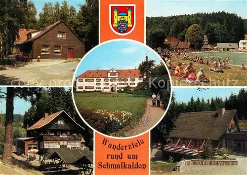 AK / Ansichtskarte Schmalkalden Wanderziele Berggasthaus Queste Naherholungszentrum Nuessleshof Schloss Wilhelmsburg Waldgaststaette Ferienheim Kat. Schmalkalden