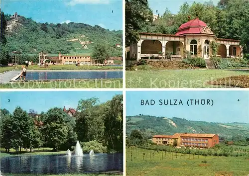 AK / Ansichtskarte Bad Sulza Schwimmbad Trinkhalle Kurpark Neues Badehaus Kat. Bad Sulza