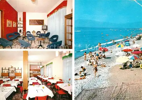 AK / Ansichtskarte Borghetto Santo Spirito Liguria Pensione Cristina Ristorante Spiaggia Kat. Savona