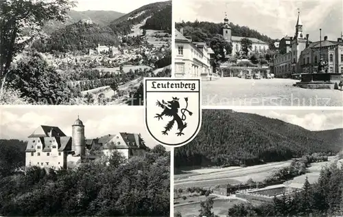 AK / Ansichtskarte Leutenberg Thueringen Schloss Dorfplatz Panorama Kat. Leutenberg