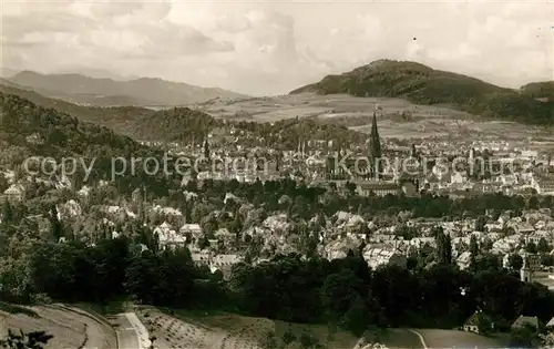 AK / Ansichtskarte Freiburg Breisgau Panorama mit Muenster Kat. Freiburg im Breisgau