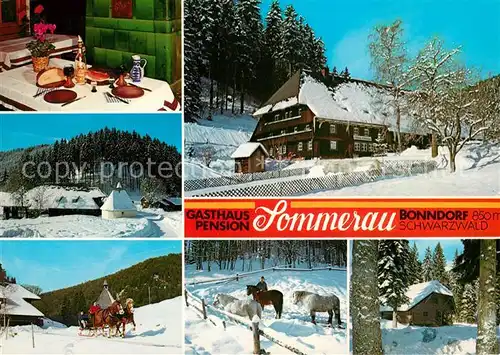 AK / Ansichtskarte Bonndorf Schwarzwald Gasthaus Pension Sommerau Winter Kat. Bonndorf