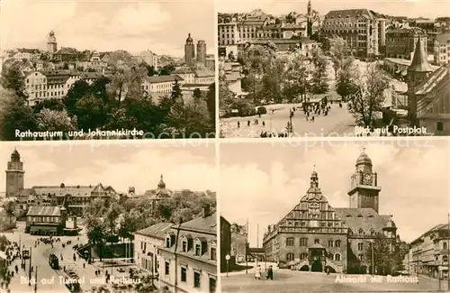 AK / Ansichtskarte Plauen Vogtland Johanniskirche Postplatz Altmarkt Rathaus  Kat. Plauen