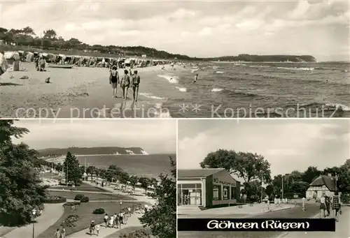 AK / Ansichtskarte Goehren Ruegen Strand Promenade HO Rationell Kat. Goehren Ostseebad Ruegen