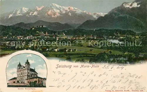 AK / Ansichtskarte Salzburg Oesterreich Blick von Maria Plain  Kat. Salzburg