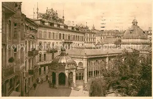 AK / Ansichtskarte Wiesbaden Kochbrunnen und Kranzplatz Kat. Wiesbaden